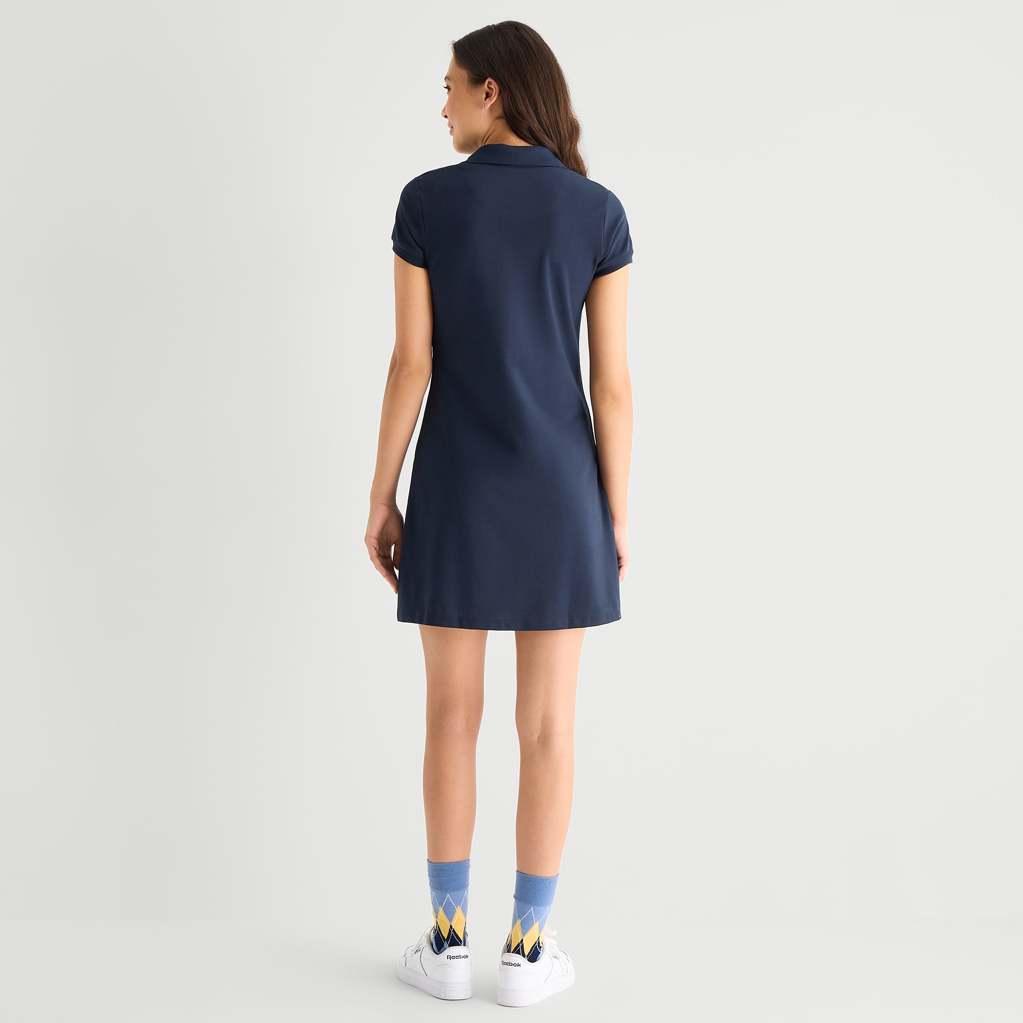 IZOD Womens Juniors Short Sleeve Shirt Dress