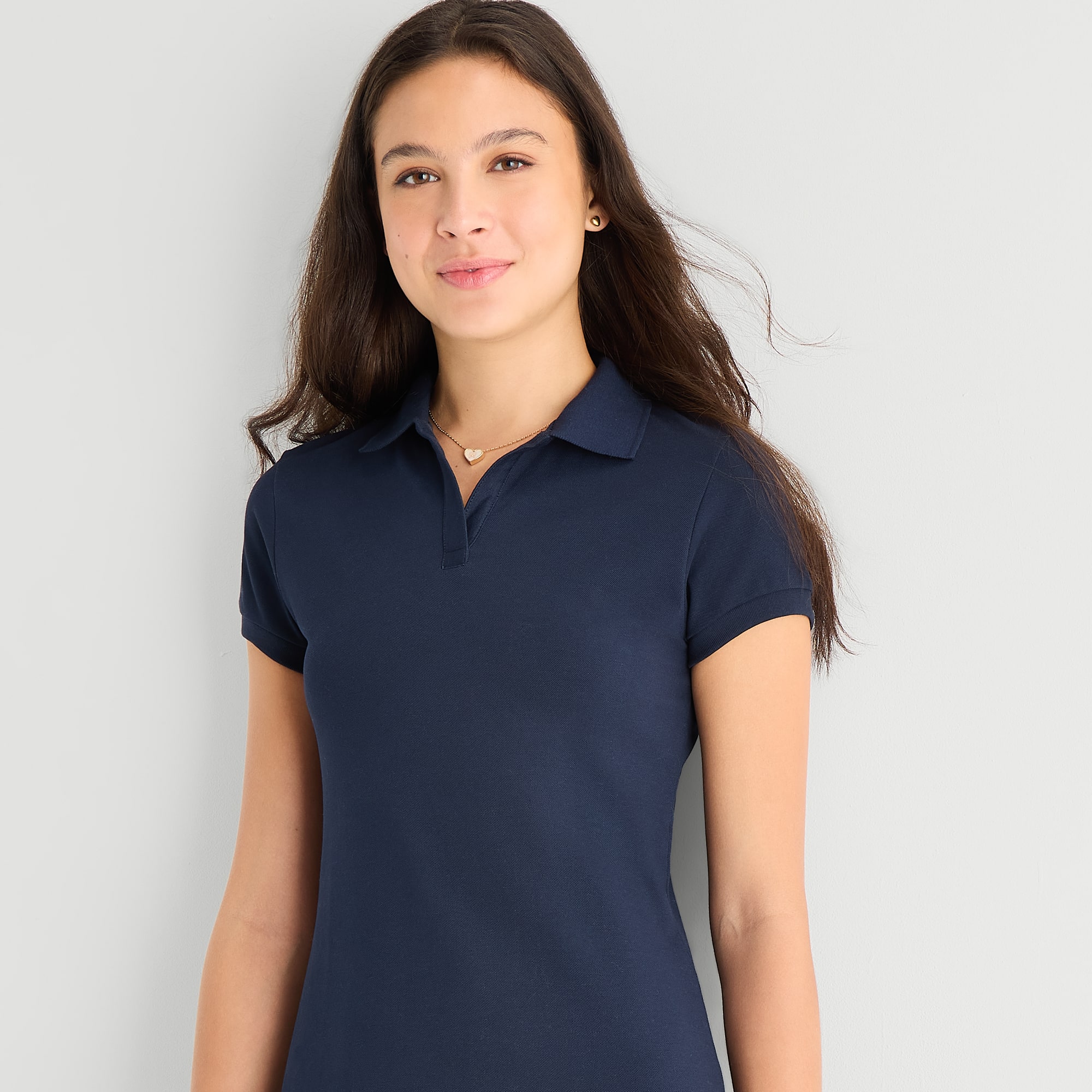 IZOD Womens Juniors Short Sleeve Shirt Dress