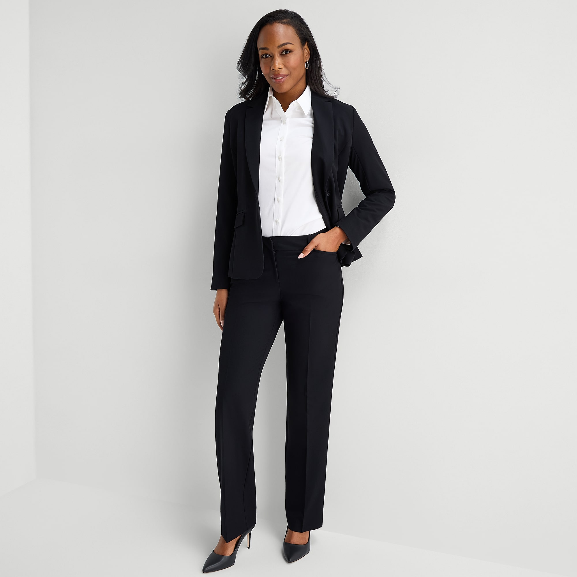 Liz Claiborne Audra Womens Tall Straight Mid Rise Trouser