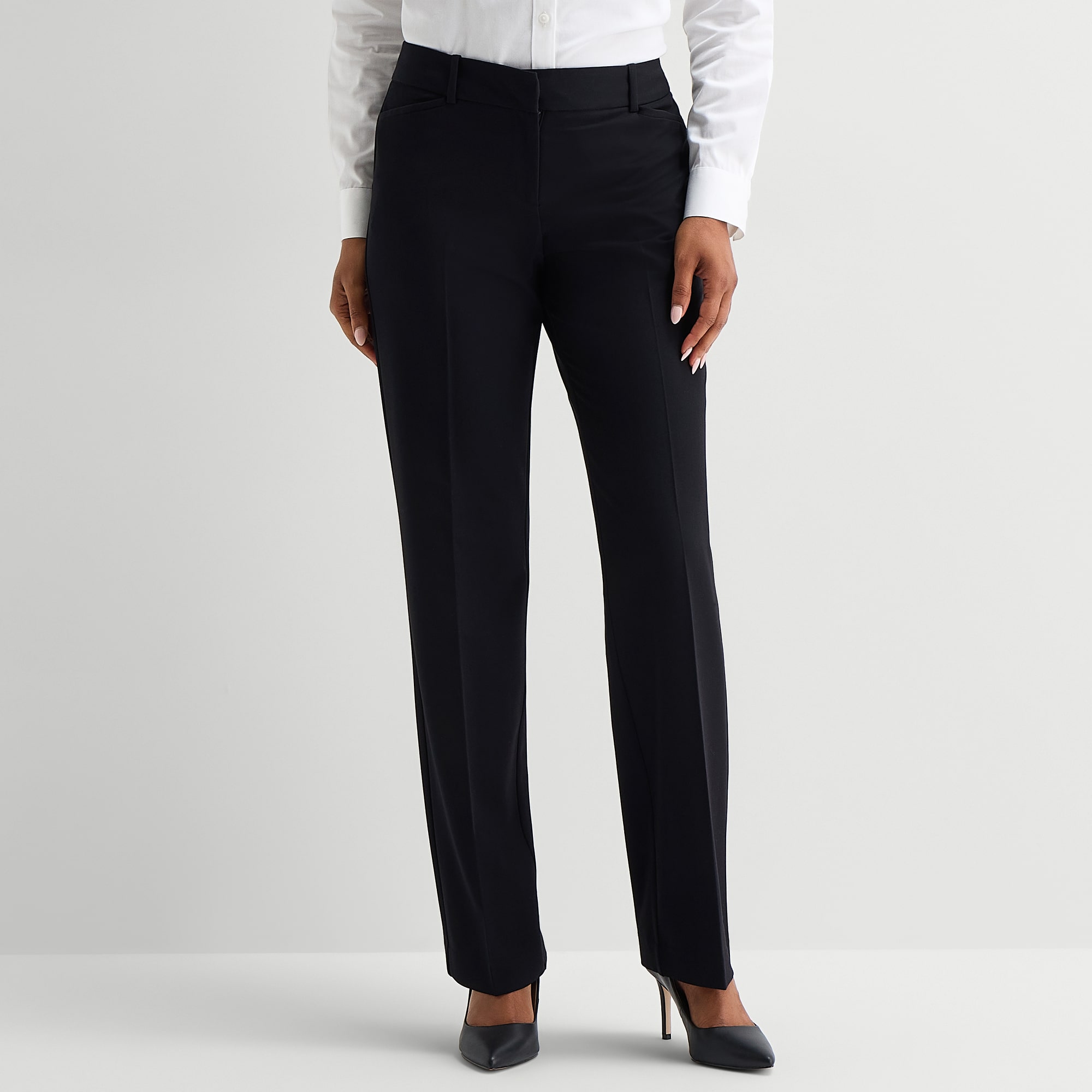 Liz Claiborne Audra Womens Tall Straight Mid Rise Trouser