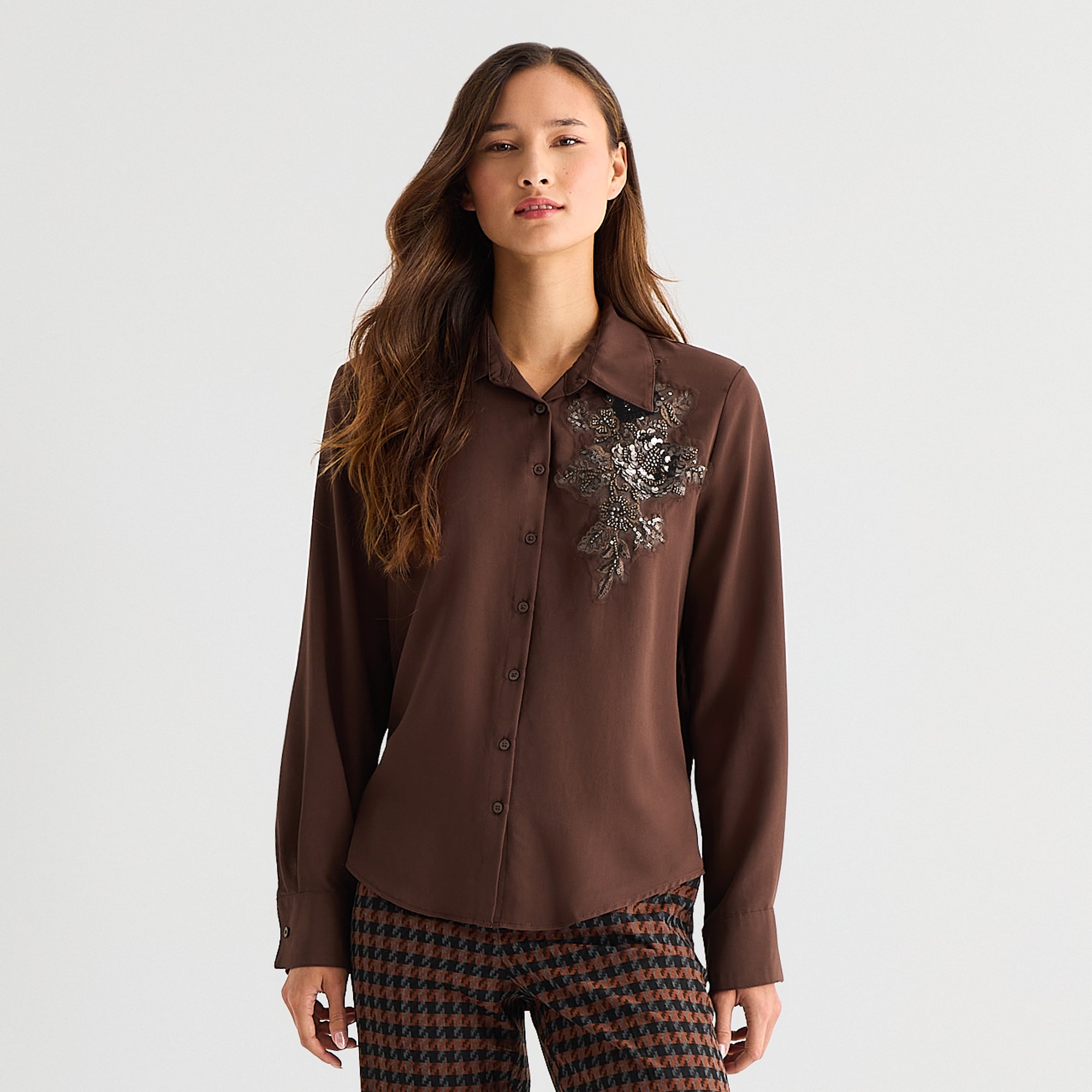 Worthington Womens Cuffed Long Sleeve Regular Fit Button-Down Shirt
