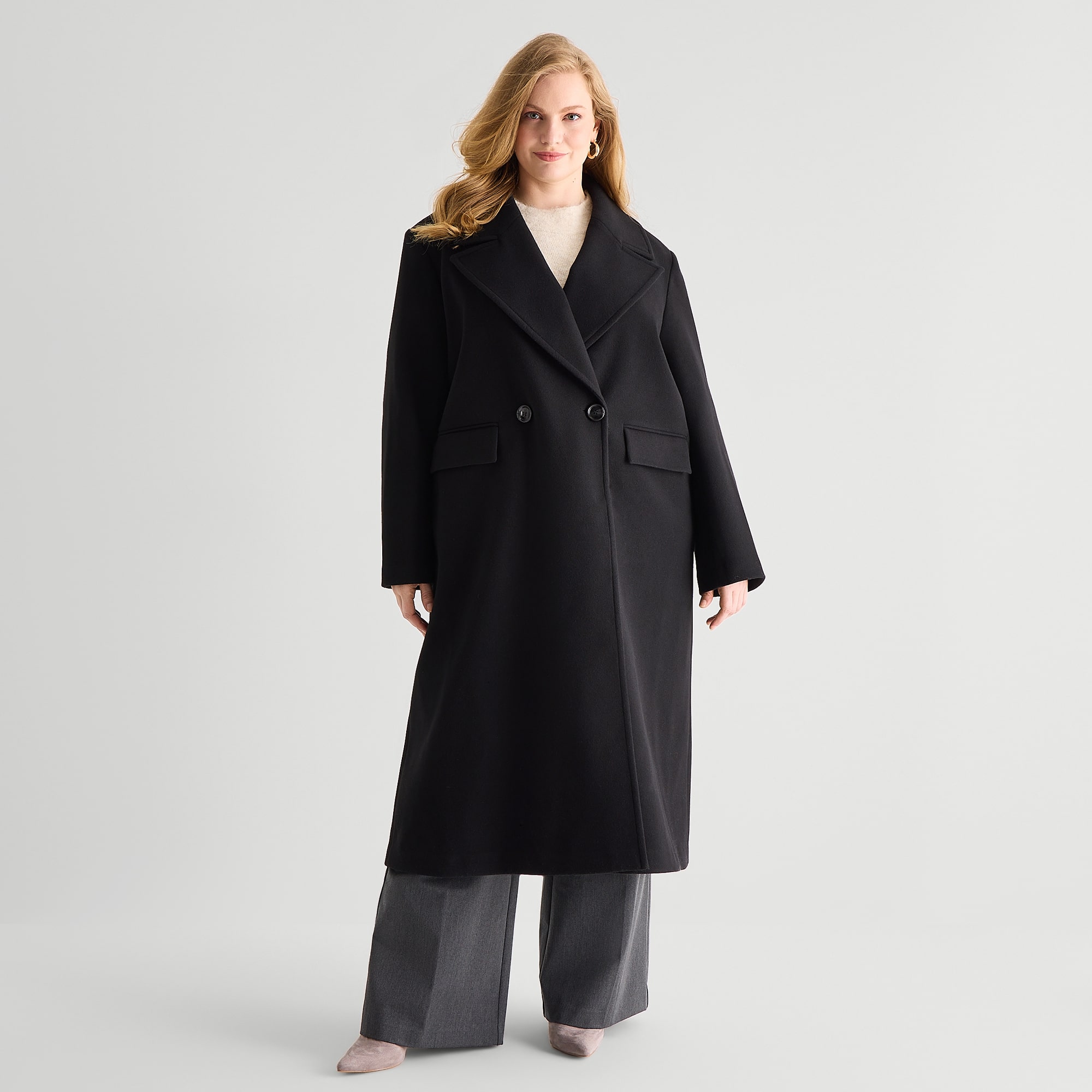 Worthington Womens Plus Midweight Coat
