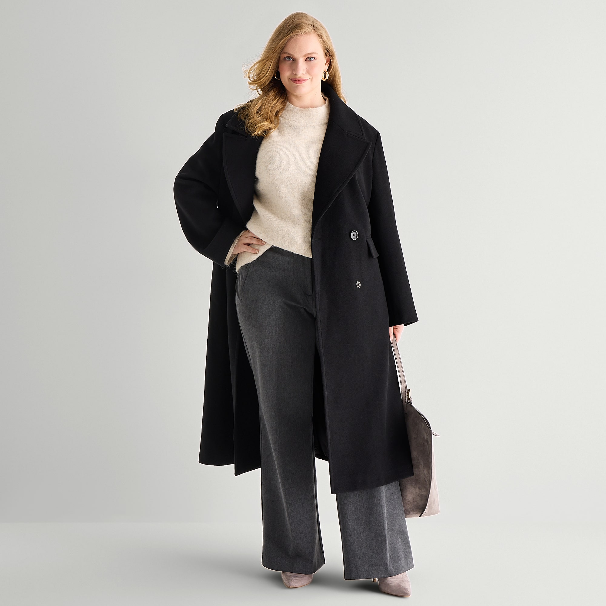 Worthington Womens Plus Midweight Coat