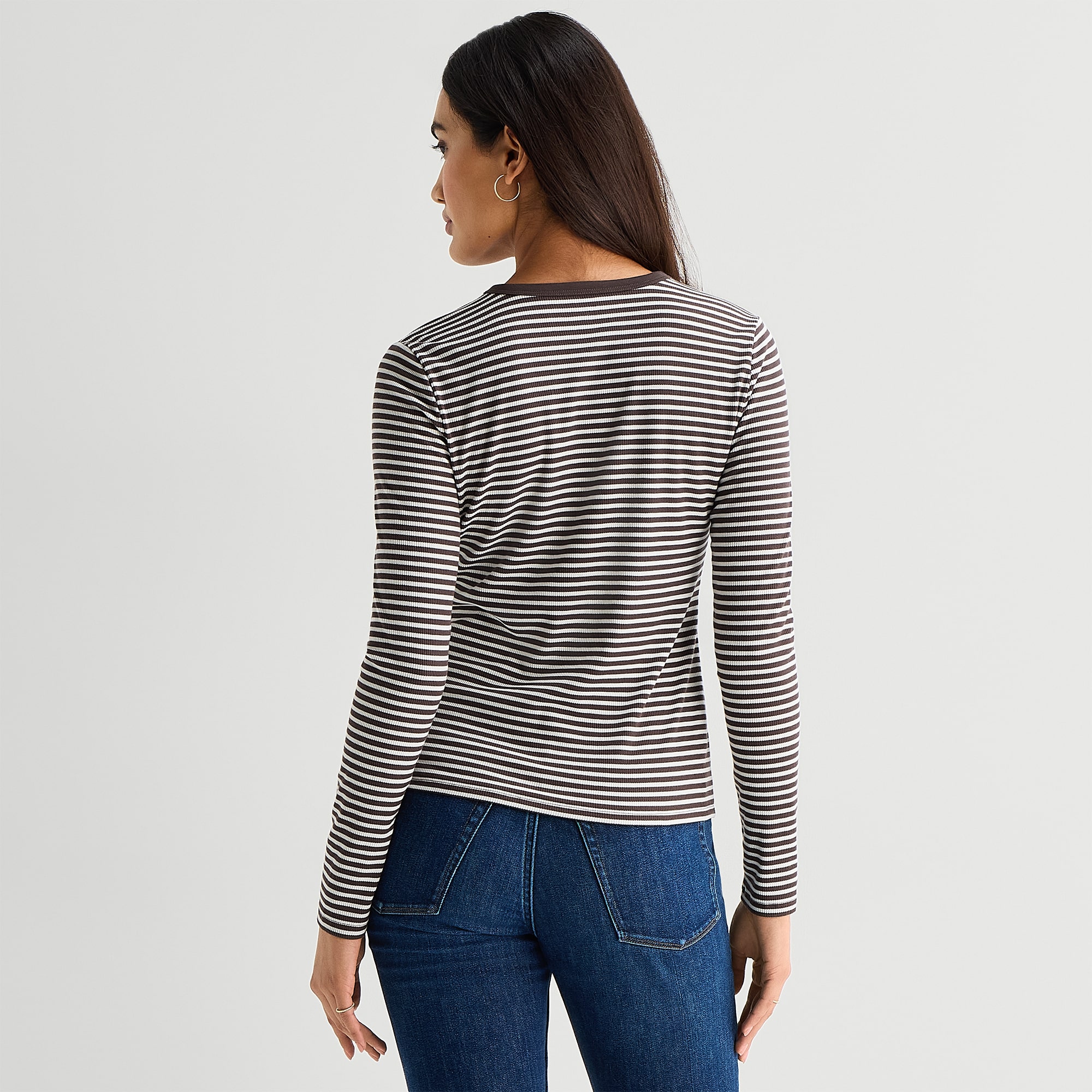 A.N.A Womens Crew Neck Long Sleeve T-Shirt