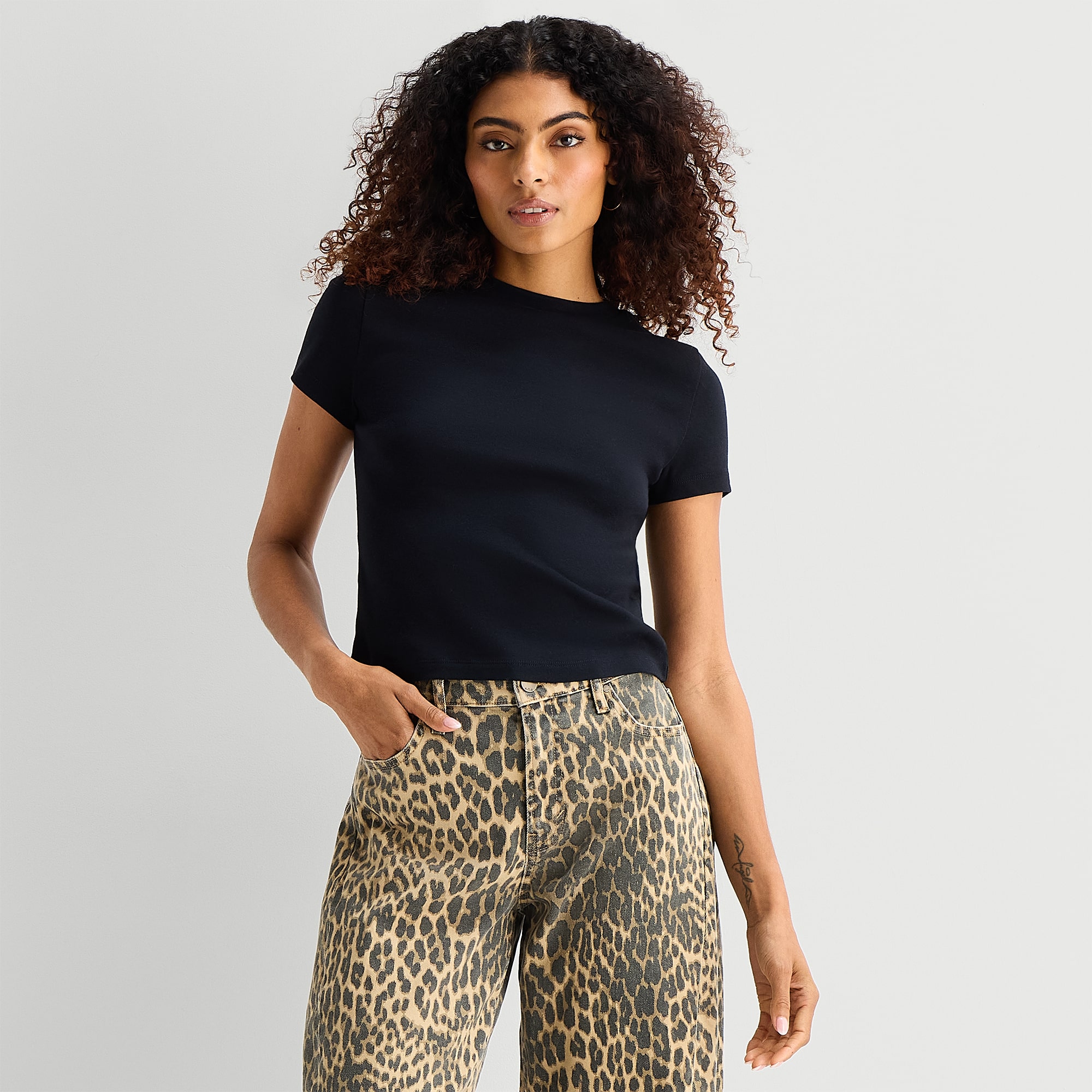 A.N.A Womens Crew Neck Short Sleeve T-Shirt