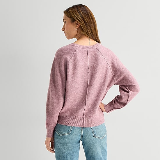 A.N.A Womens Crew Neck Long Sleeve Pullover Sweater