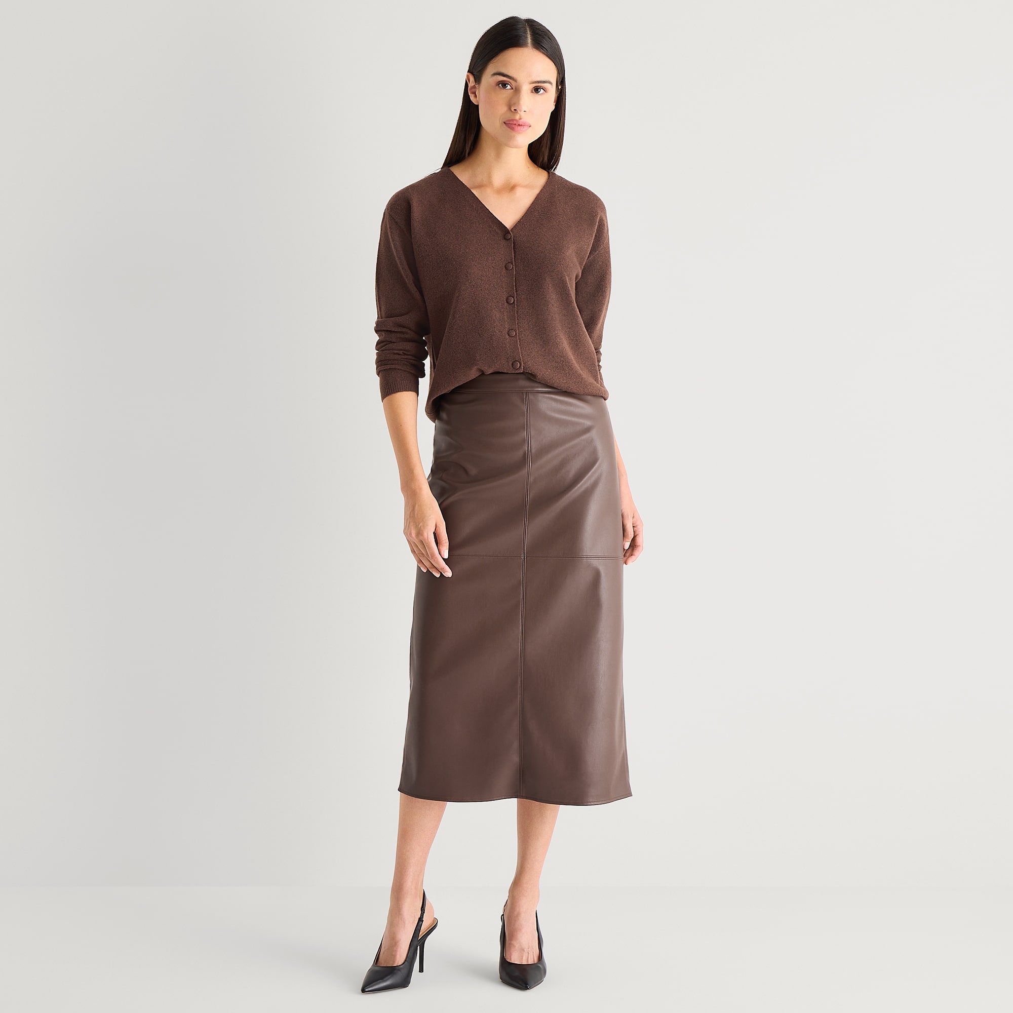 Worthington Womens V Neck Long Sleeve Button Cardigan