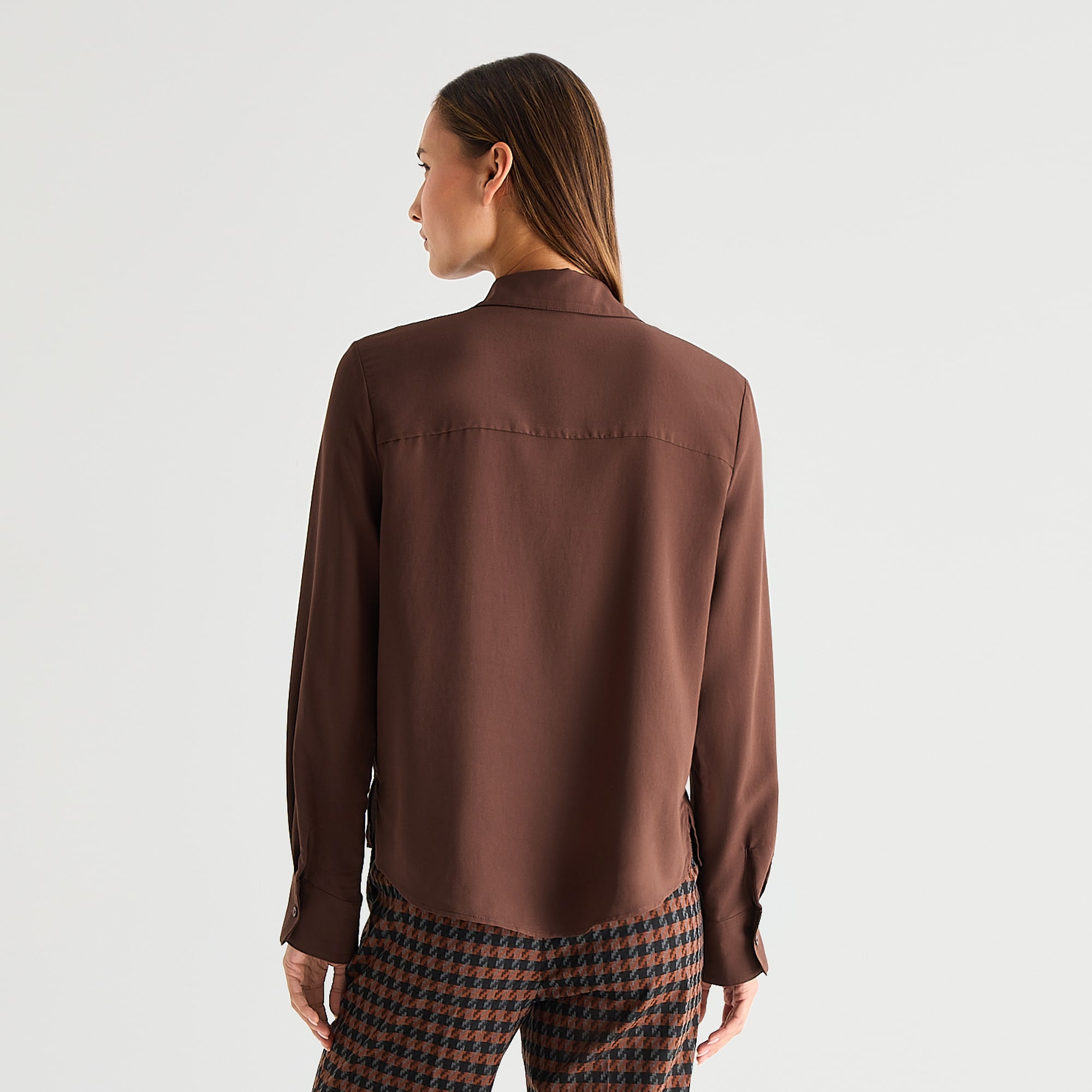 Worthington Womens Cuffed Long Sleeve Regular Fit Button-Down Shirt