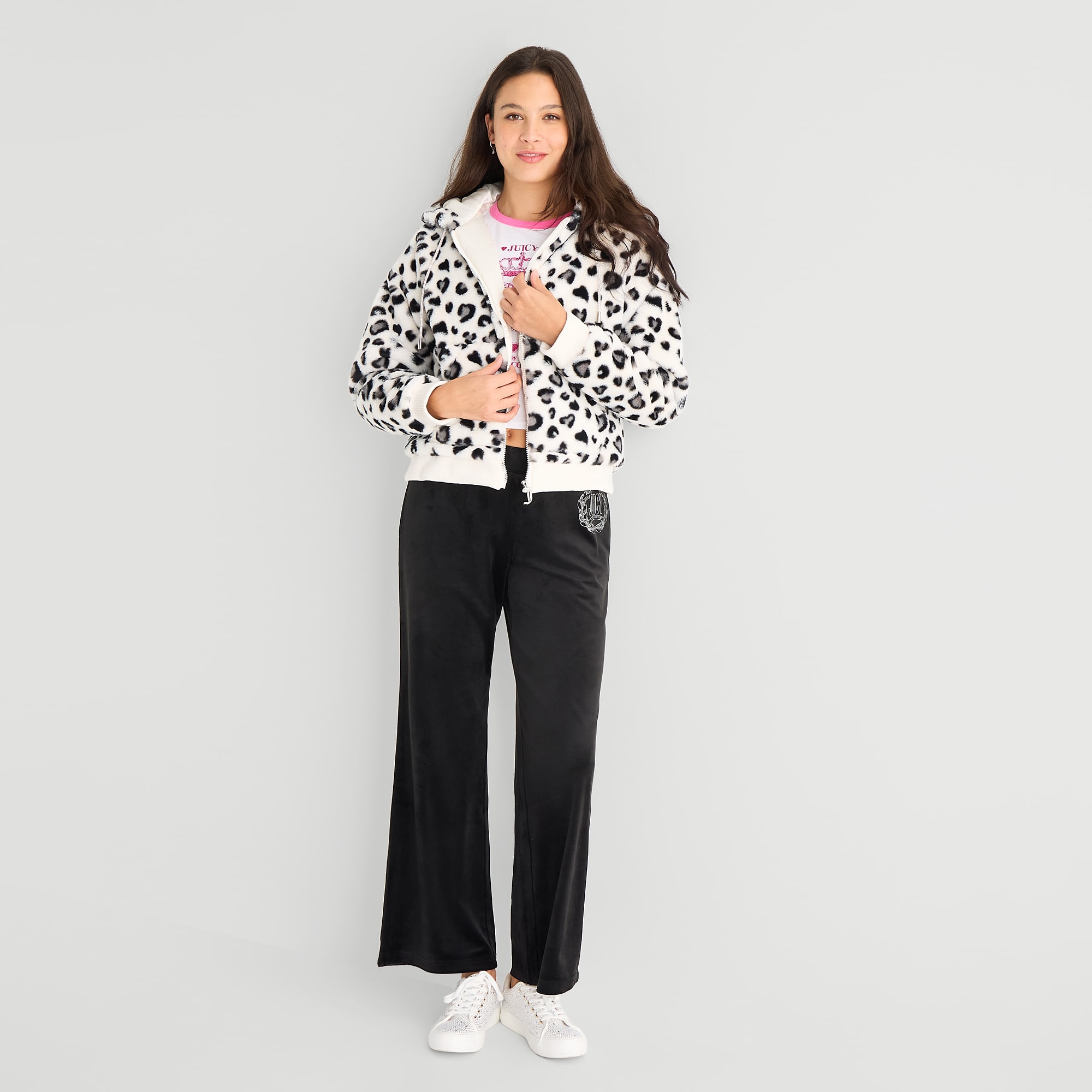 Juicy By Couture Womens Faux Fur Midweight Coat