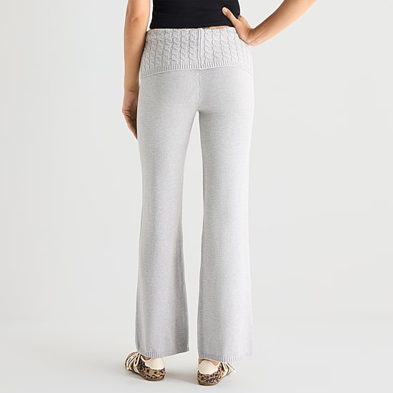Forever 21 Womens Juniors Straight Mid Rise Pull-On Pant