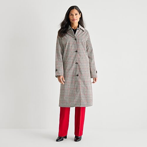 Liz Claiborne Womens Lightweight Topcoat Coat, Small, Black