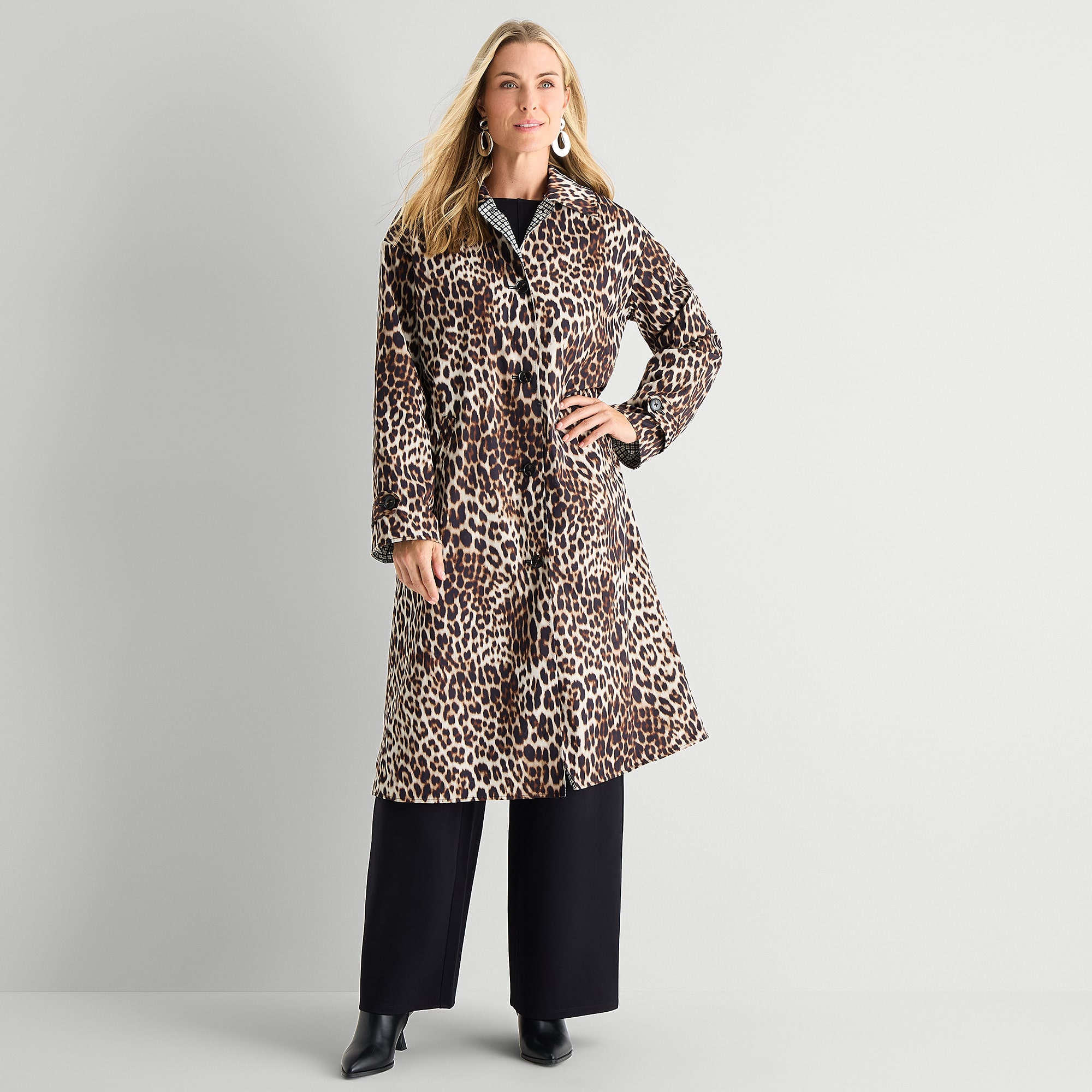 Liz Claiborne Womens Lightweight Topcoat Coat