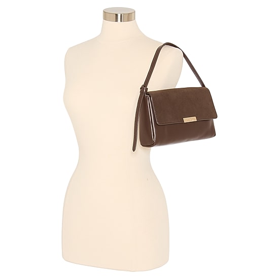 Nicole Miller Mixed Material Shoulder Bag