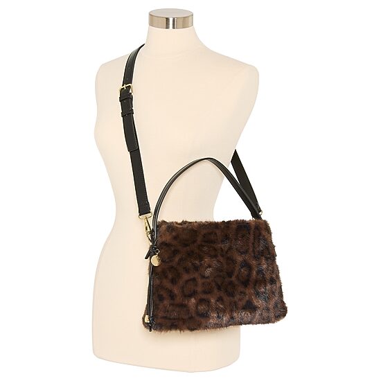 BCBGeneration Leopard Faux Fur Satchel