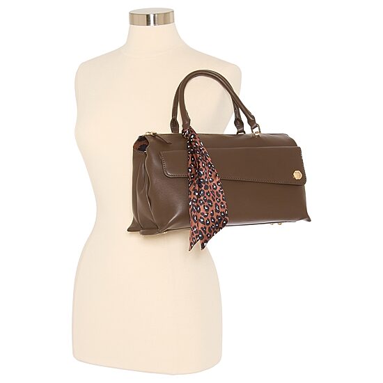 Nicole Miller Multi Compartment Front Flap Satchel