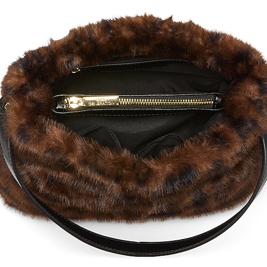 BCBGeneration Leopard Faux Fur Satchel
