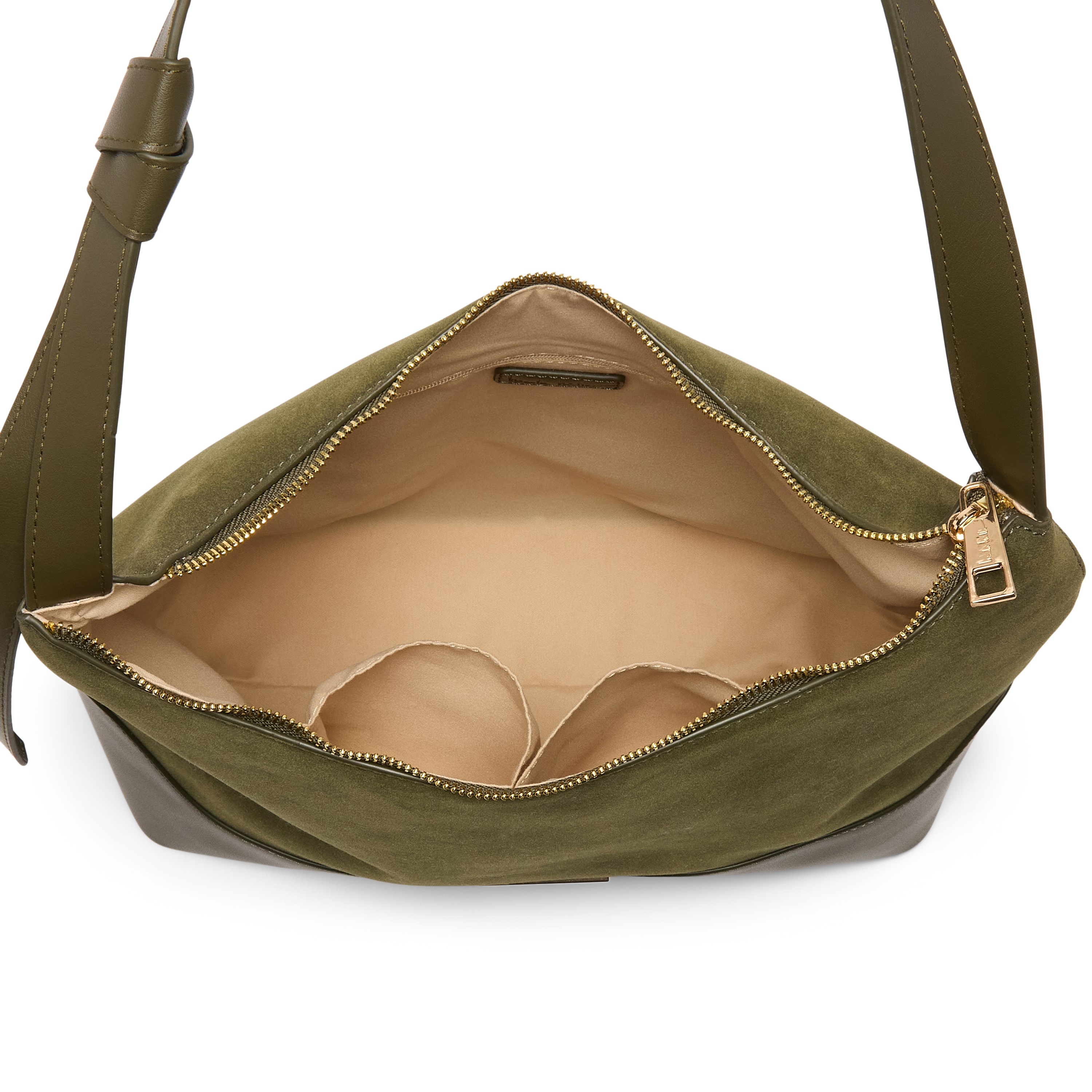 Nicole Miller Mixed Material Hobo Bag