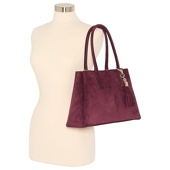 BCBGeneration Suede Triple Compartment Satchel