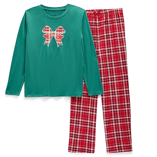 Jaclyn Big Kid Girls Crew Neck Long Sleeve 2-pc. Big Kids Pajama Set