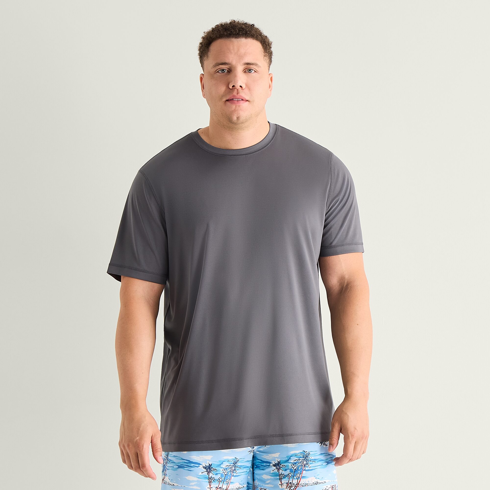 St. John's Bay Mens Short Sleeve Swim Shirt Big and Tall