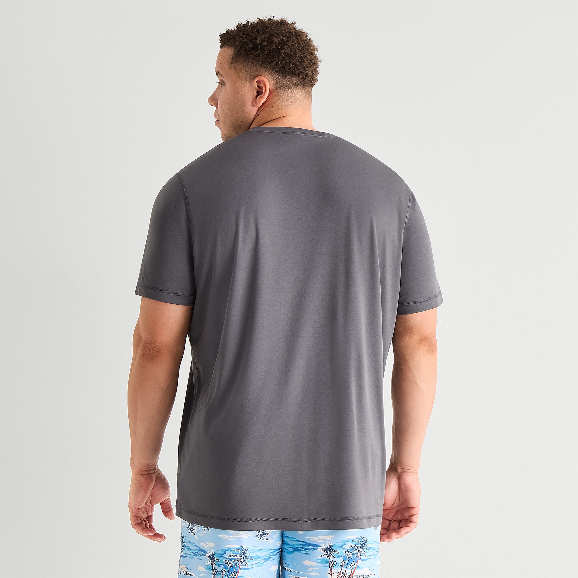 St. John's Bay Mens Short Sleeve Swim Shirt Big and Tall