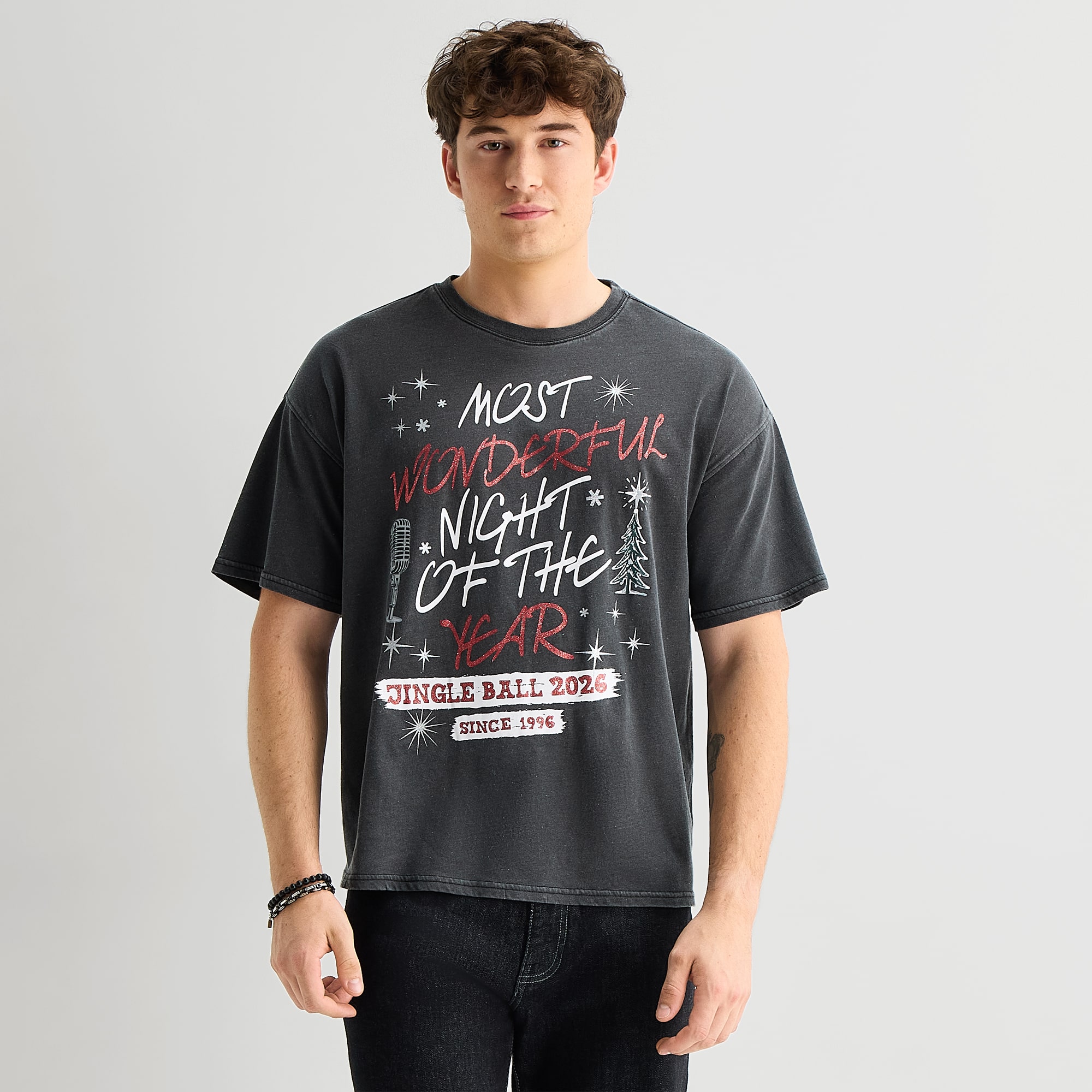 Jingle Ball Unisex Adult Crew Neck Short Sleeve Regular Fit Graphic T-Shirt