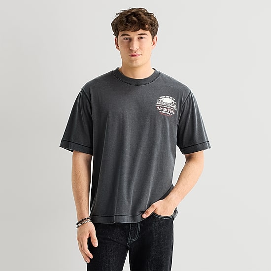 Jingle Ball Mens Crew Neck Short Sleeve Regular Fit Graphic T-Shirt