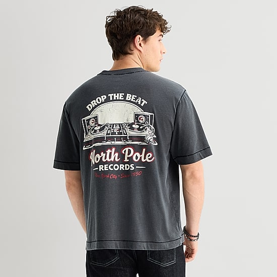 Jingle Ball Mens Crew Neck Short Sleeve Regular Fit Graphic T-Shirt