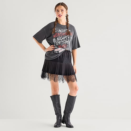 Grayson Threads, The Label Womens Mid Rise Mini Flared Skirt