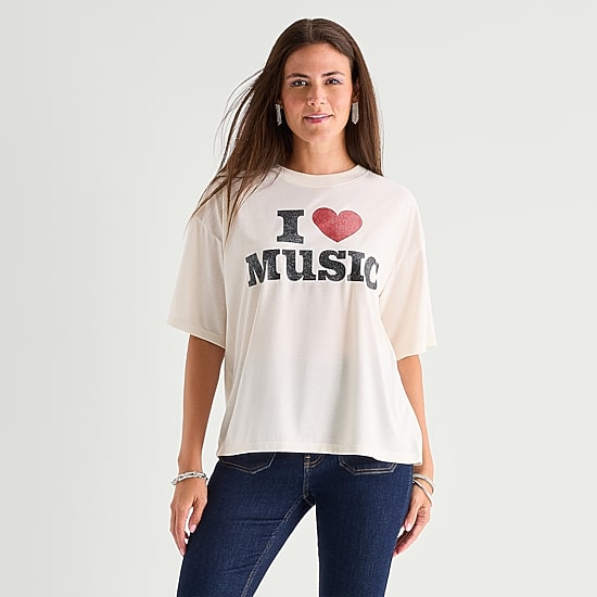 Jingle Ball Womens Crew Neck Short Sleeve Regular Fit Graphic T-Shirt