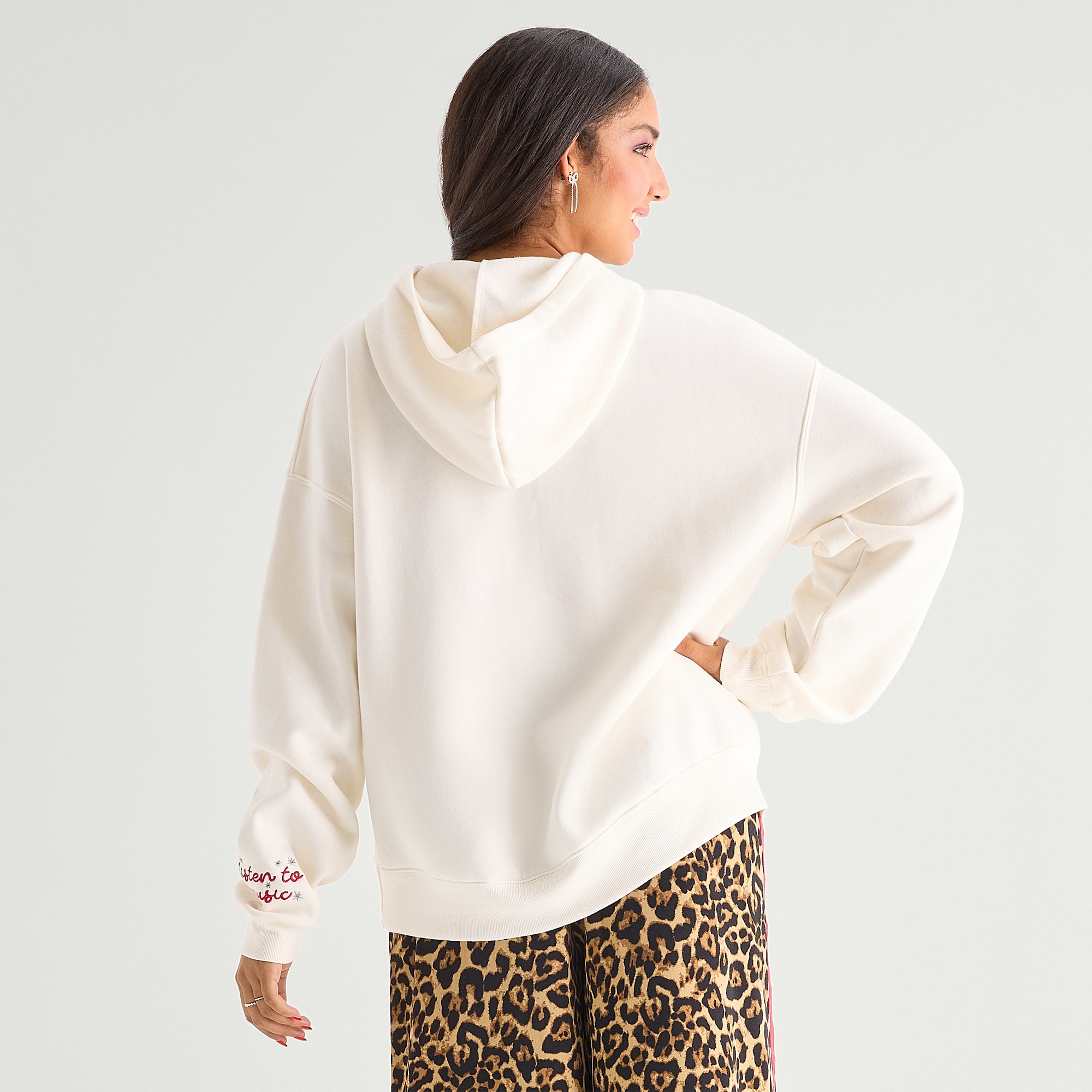 Jingle Ball Womens Long Sleeve Fleece Hoodie