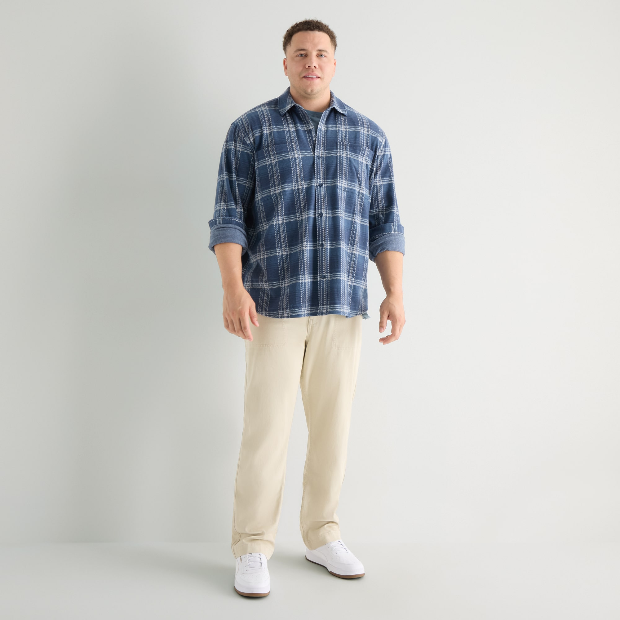 mutual weave Mens Big and Tall Shirt Jacket