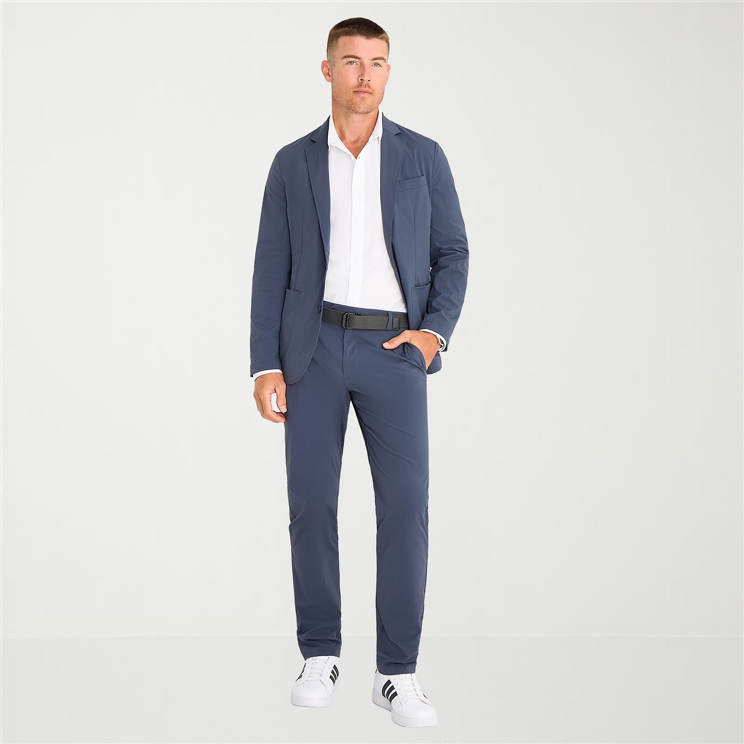 Stylus Mens Regular Fit Flat Front Pant