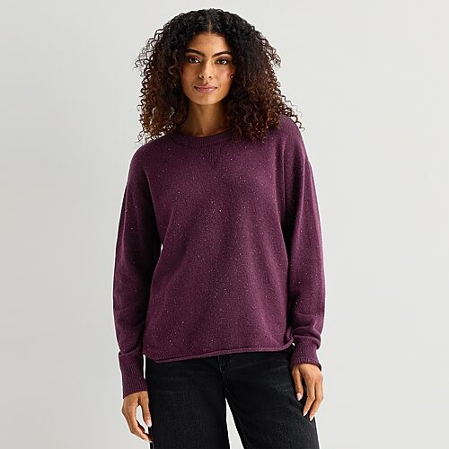 Ana Womens Tall Crew Neck Long Sleeve Sweatshirt In Red