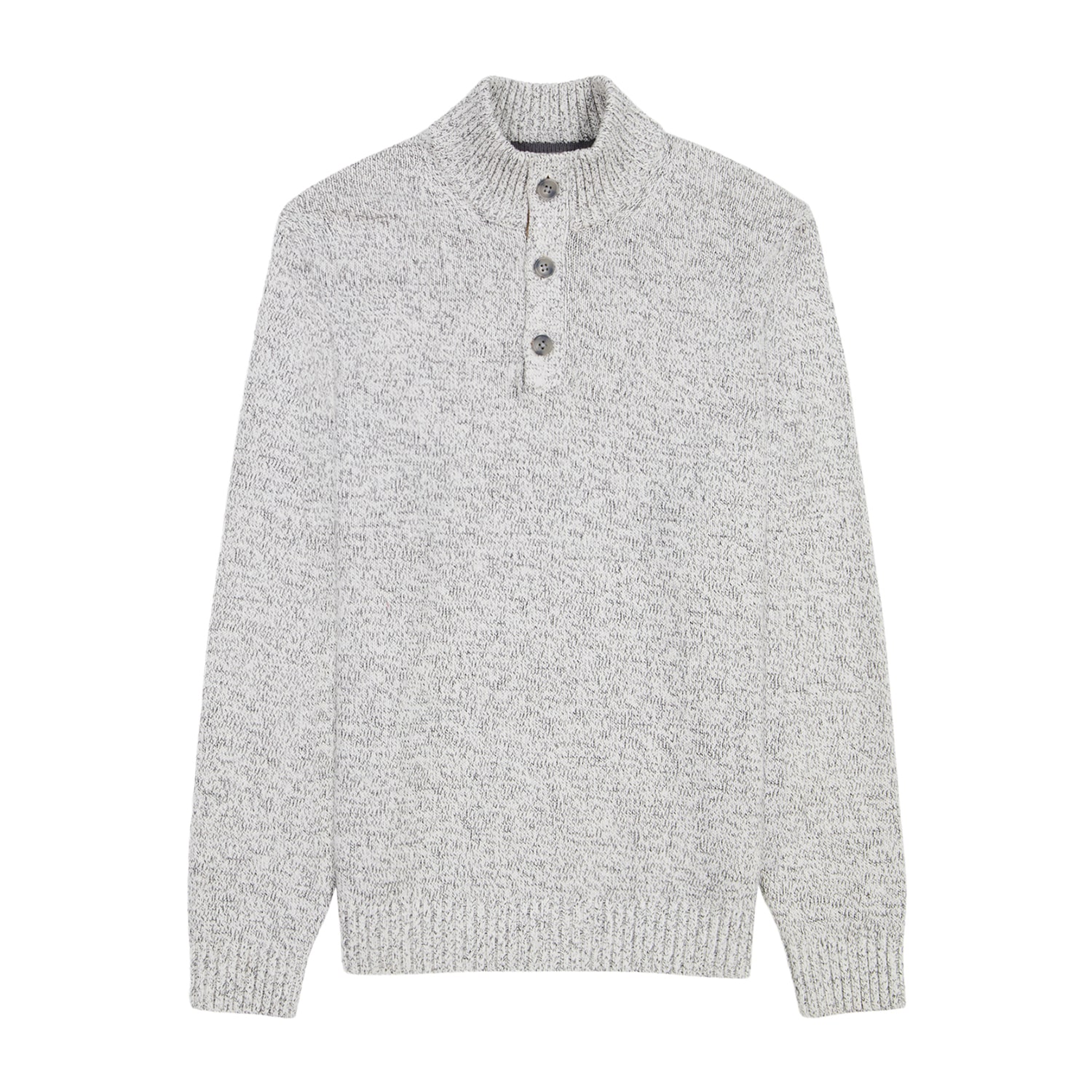 IZOD 5gg Button Mock Neck Mens Long Sleeve Pullover Sweater