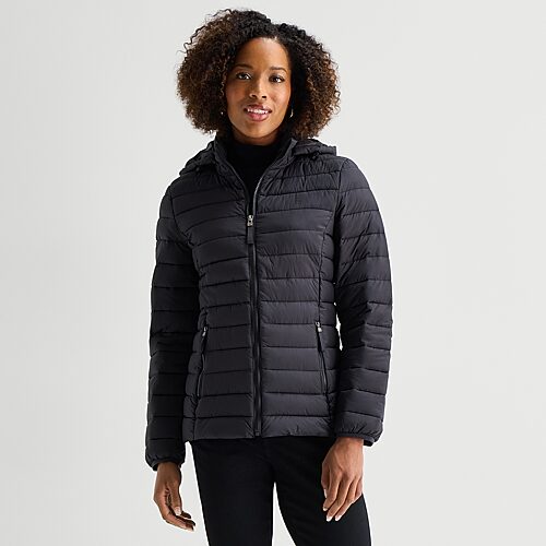 St. John's Bay Womens Petite Jacket In Black