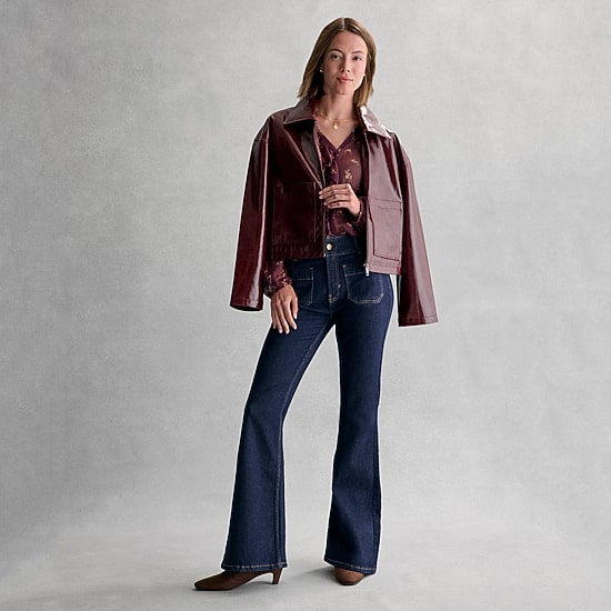 A.N.A Womens Faux Leather Lightweight Jacket