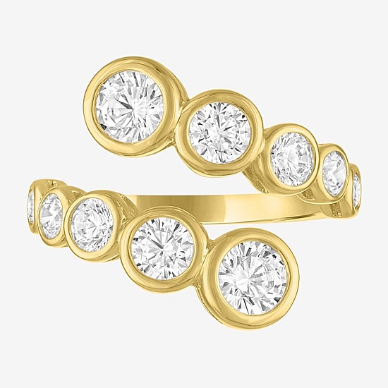Diamond Addiction (G-H / Si2- I1) Womens 2 CT. T.W. Lab Grown White Diamond 10K Gold Cocktail Ring