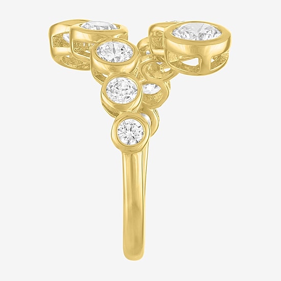 Diamond Addiction (G-H / Si2- I1) Womens 2 CT. T.W. Lab Grown White Diamond 10K Gold Cocktail Ring