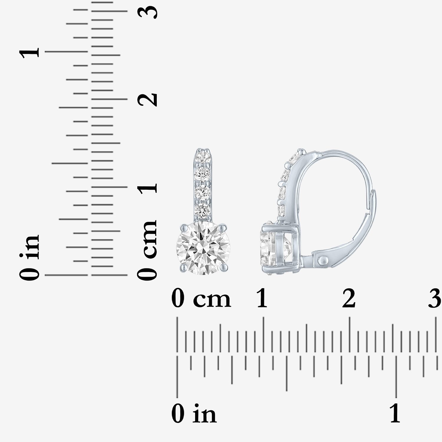 (G-H / Si2-I1) Womens 2 CT. T.W. Lab Grown White Diamond 10K Gold 14mm Hoop Earrings