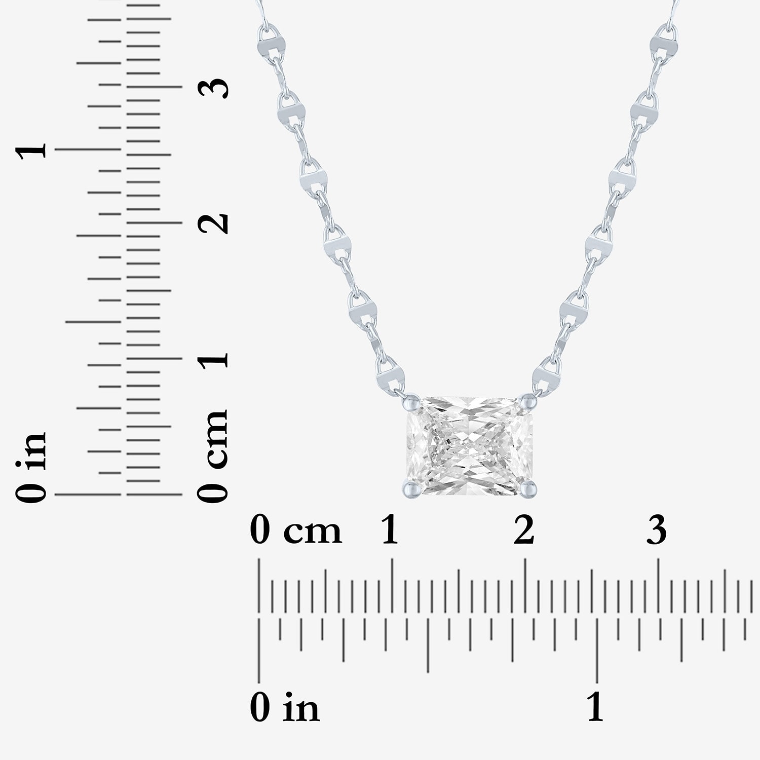 Diamond Addiction (G-H / Si2-I1) Womens CT. T.W. Lab Grown White 10K Gold Rectangular Inch Pendant Necklace