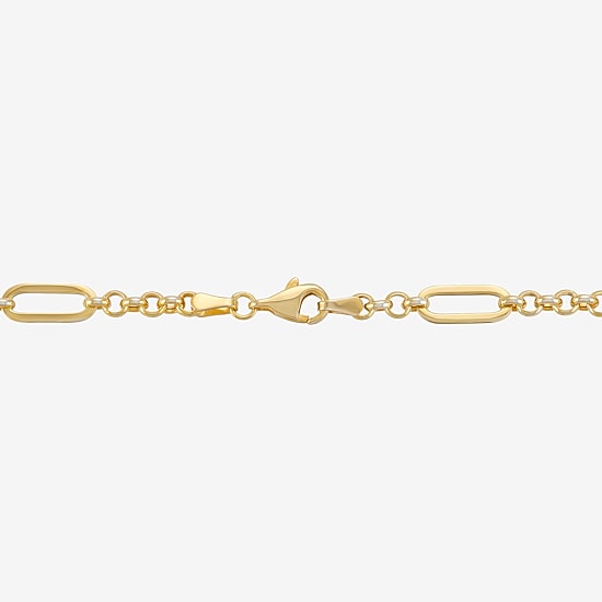 Bonded Brilliance Womens 14K Gold Bonded With Sterling Silver 18 Inch Link Chain Necklace
