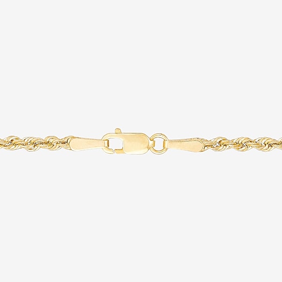 Womens 10K Gold Round 18 Inch Pendant Necklace