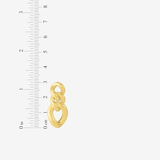 Silver Addiction Womens 18K Gold Over Silver Drop Earrings