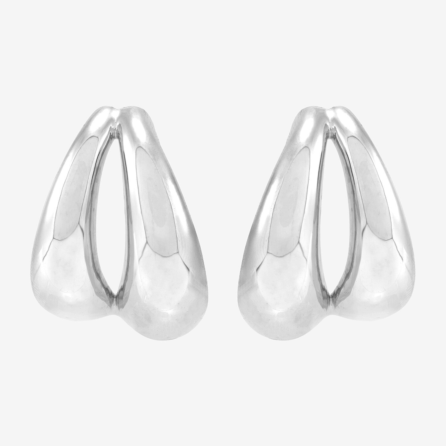 Silver Addiction Womens Sterling Silver 26mm Hoop Earrings
