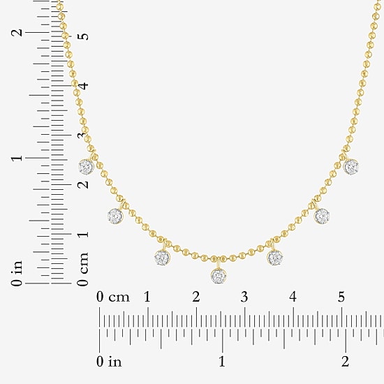 (G-H / Si1-Si2) Womens 1/3 CT. T.W. Lab Grown White Diamond 14K Gold Over Brass 16 Inch Pendant Necklace