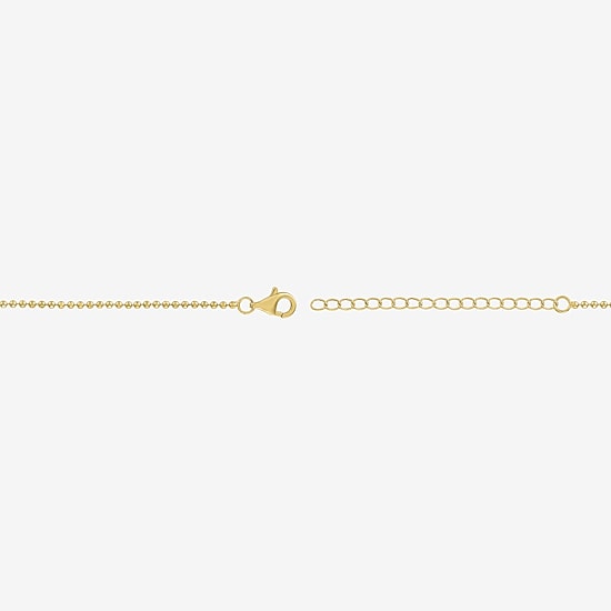 (G-H / Si1-Si2) Womens 1/3 CT. T.W. Lab Grown White Diamond 14K Gold Over Brass 16 Inch Pendant Necklace