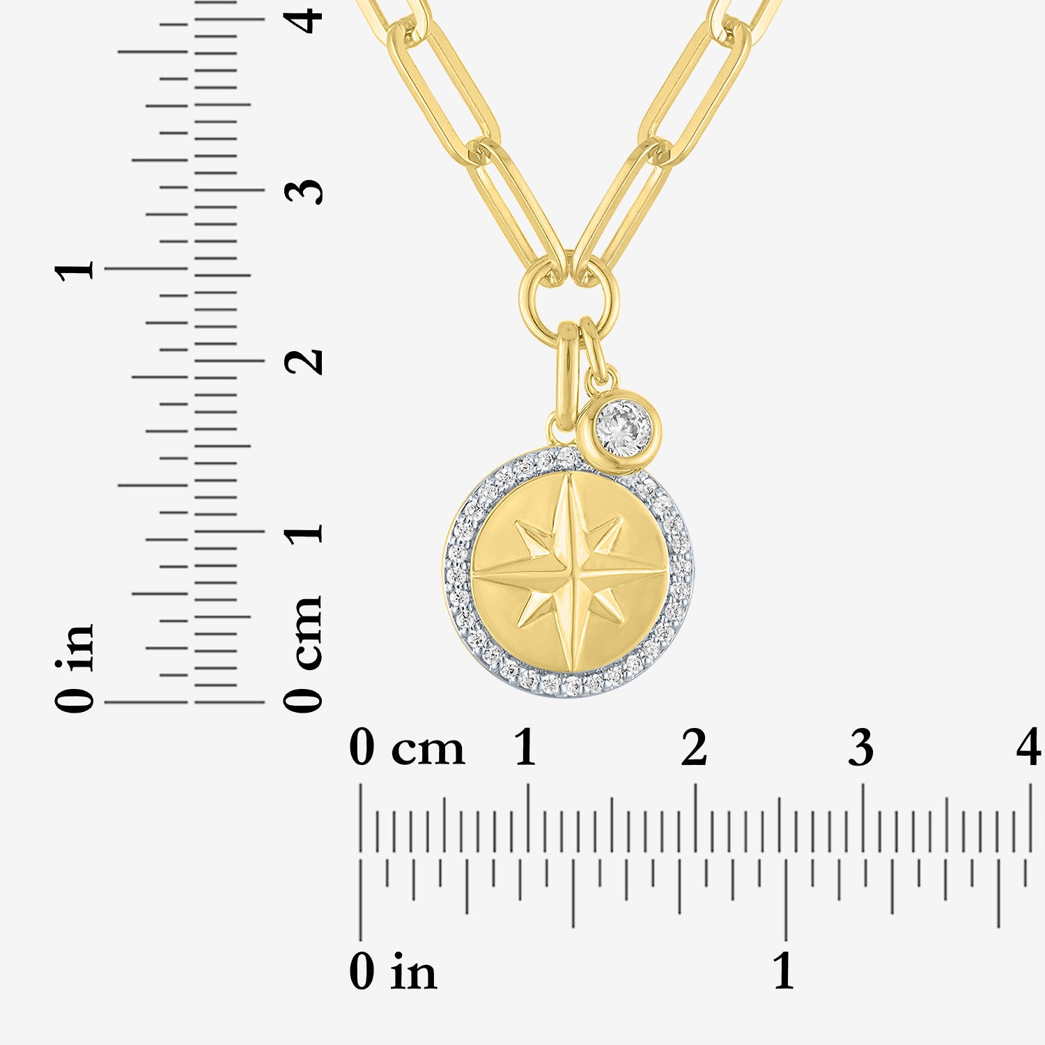 (G-H / Si1-Si2) Womens 1/3 CT. T.W. Lab Grown White Diamond 14K Gold Over Brass 18 Inch Pendant Necklace