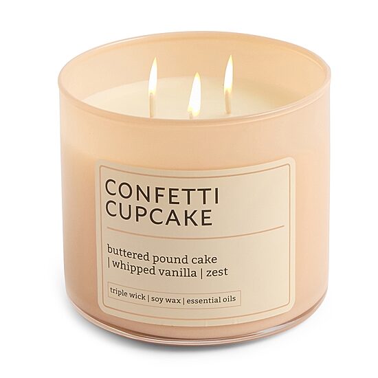 Distant Lands 14oz Confetti Cupcake 3-Wick Scented Jar Candle