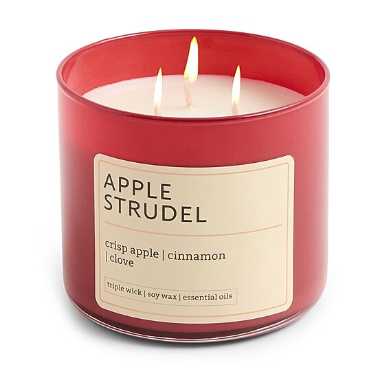 Distant Lands 14oz Apple Strudel 3-Wick Scented Jar Candle